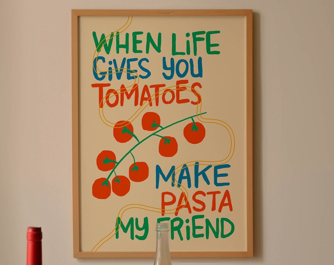 Funny Wall Art Kitchen Prints Maximalist Decor Maximalist Wall Art Food Decor Retro Aesthetic Room Decor Food Art Retro Kitchen Decor