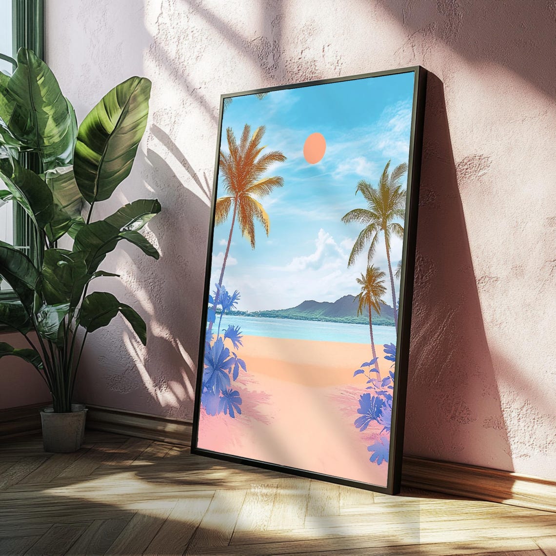 Hawaii Travel Poster, Retro Dreamy Surreal - Image 3