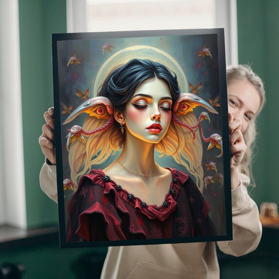 Gothic Woman Portrait Puzzle Unique Art Gift For Enthusiasts