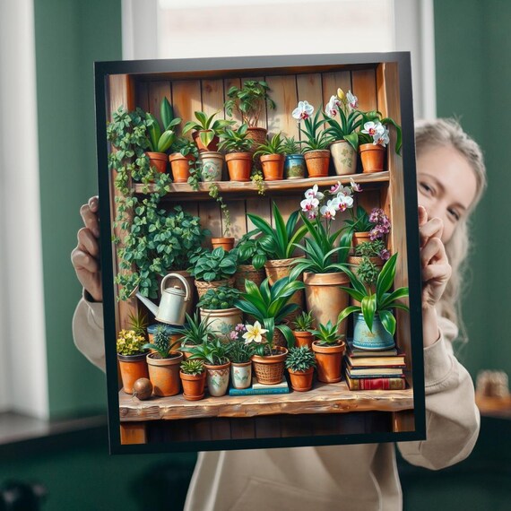 Botanical Garden Puzzle Plant Shelf Art Family Fun 1101014 Piece