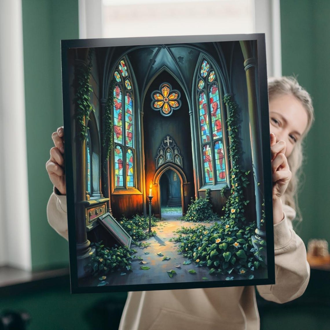 Stained Glass Church Puzzle Gothic Decor Art Lover Gift
