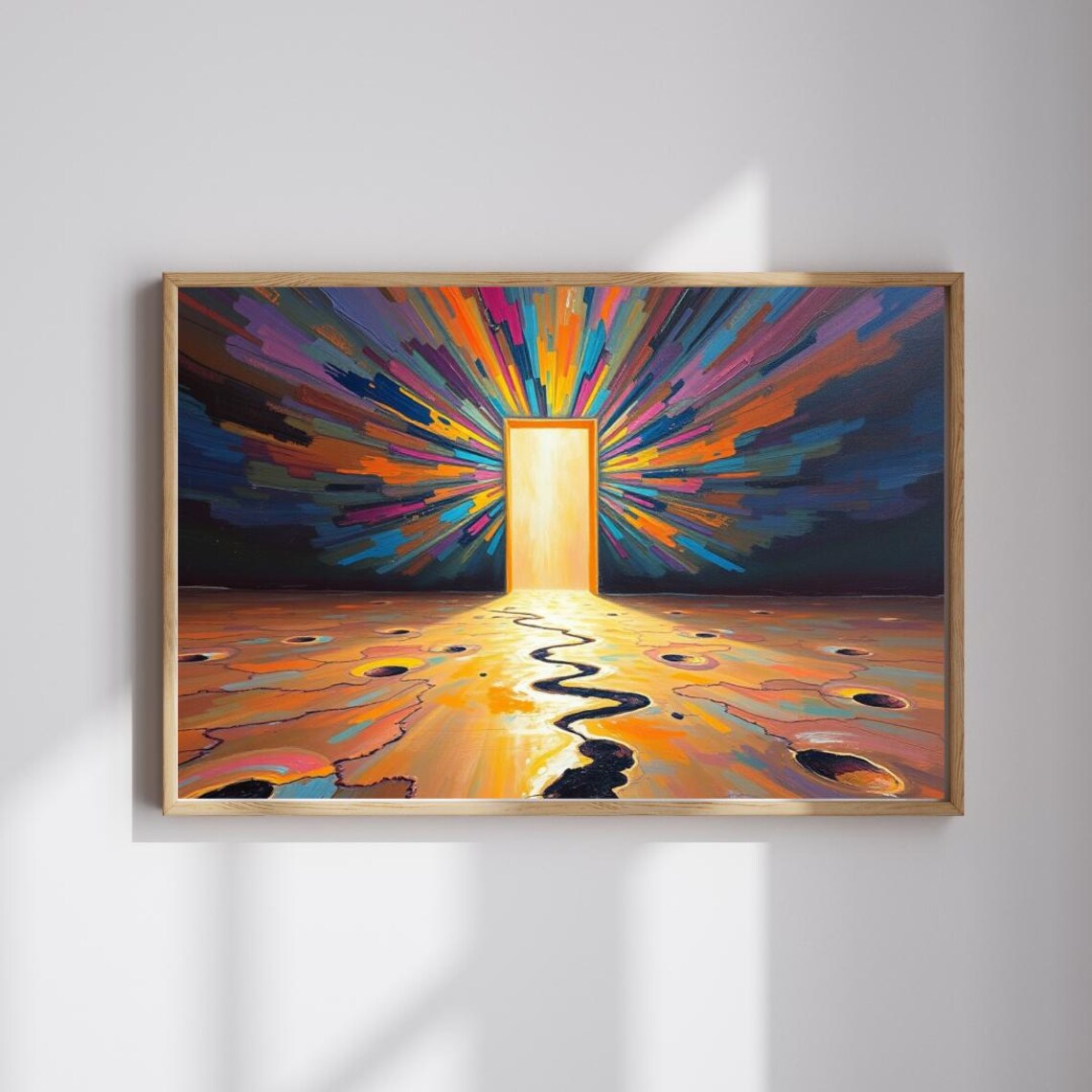 Open Door Of Light Poster Colorful Abstract Spiritual Portal Artwork