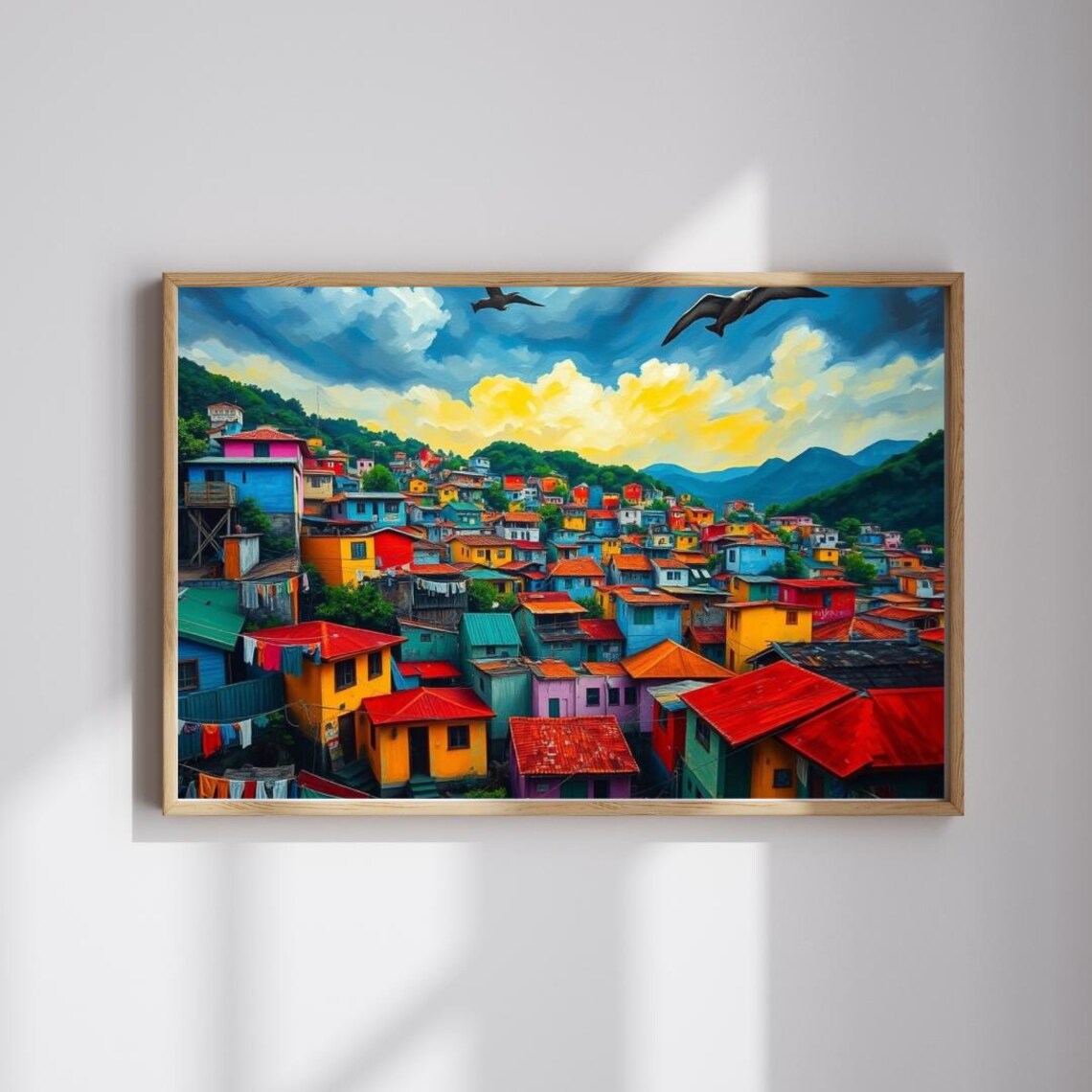 Rio De Janeiro Favela Jigsaw Puzzle Colorful Cityscape