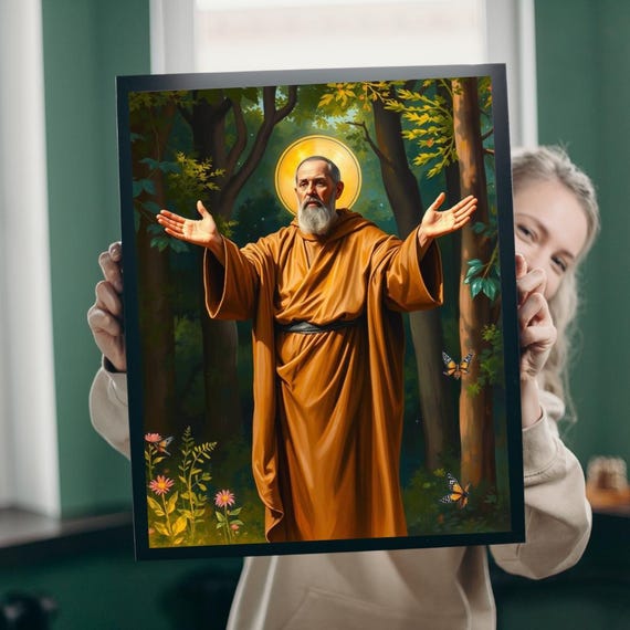 Saint Francis Of Assisi Jigsaw Puzzle Lush Forest Meditation