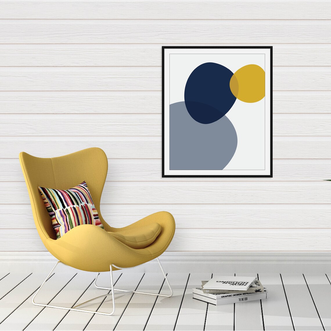 Mid Century Abstract Art Print, Minimalist Decor - Image 2