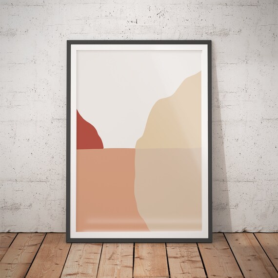 No7 Abstract Landscape Art Print Line Art Mountain Print Hills Modern Wall Art Contemporary Prints Geometric Landscape