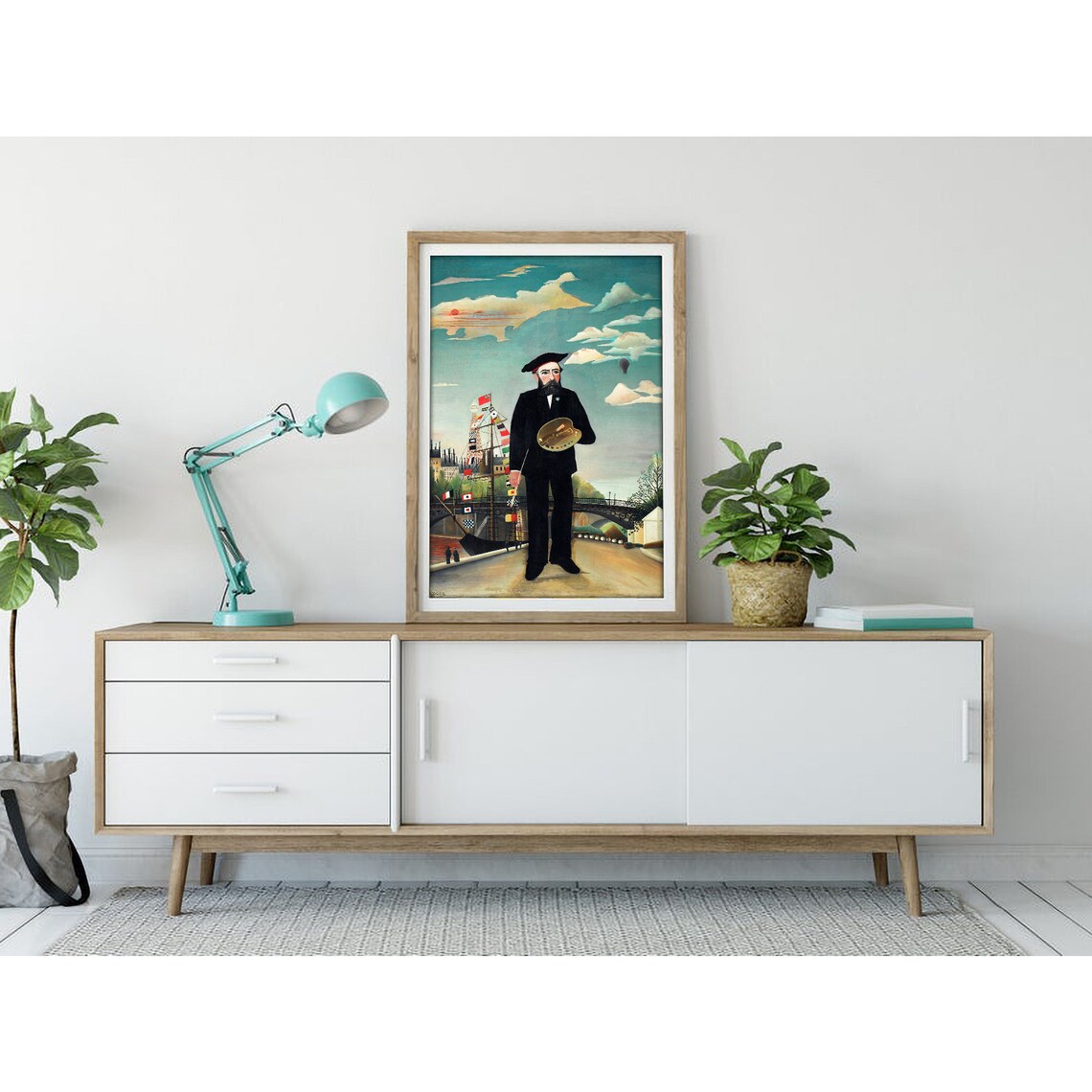 Henri Rousseau Myself Portrait-Landscape Naïve Self Portrait Poster - Image 3