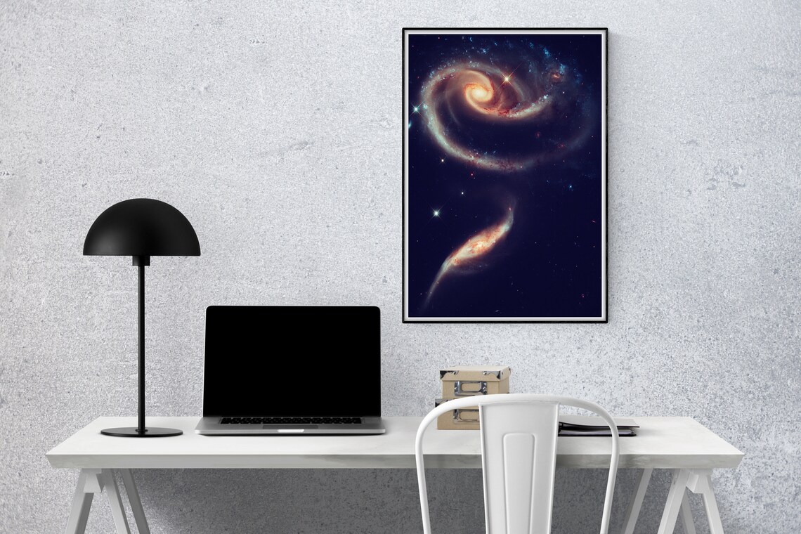 Rose Galaxy Astronomy Art Print, Universe Poster - Image 2