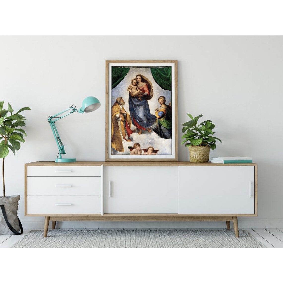 Sistine Madonna Vintage Art Print, Raphael Classic - Image 3