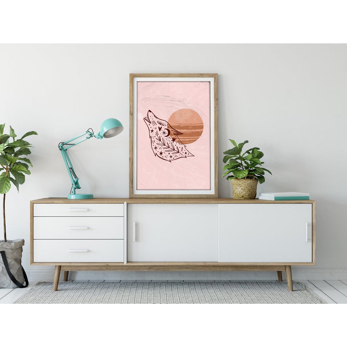 Luna Dream No 8 Howling Wolf Occult Art Print - Image 3