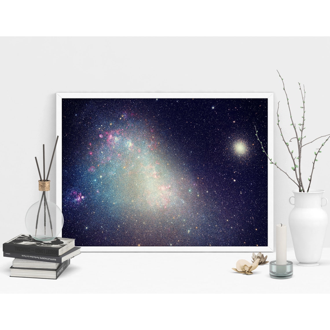 Magellanic Clouds Galaxy Dense Star Field Night Sky Art Poster - Image 3
