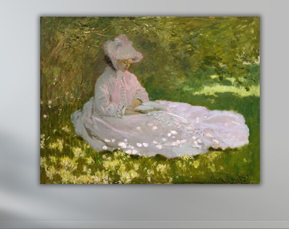 Claude Monet Springtime Wall Art Claude Monet Springtime Painting Home Decors Reproduction Print Wall Decor Modern Wall Arts