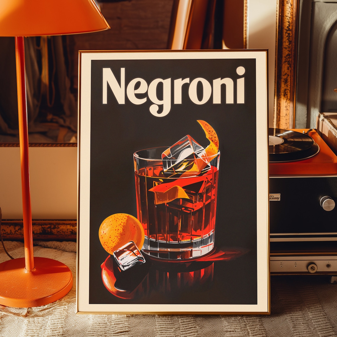 Negroni Retro Liquor Ad Style Print, Mid-Century Modern - Image 3
