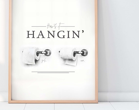 Funny Bathroom Toilet Paper Roll Poster Print