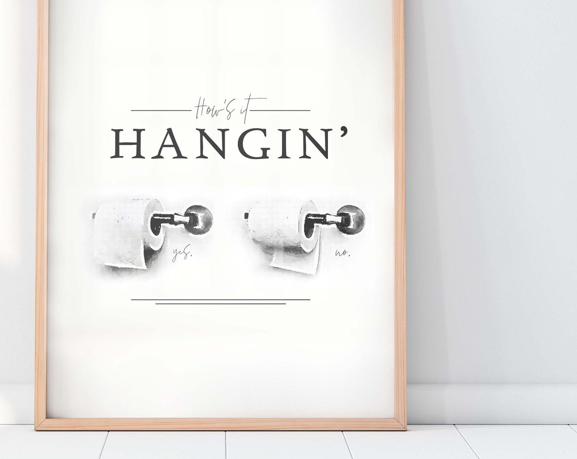 Funny Bathroom Toilet Paper Roll Poster Print