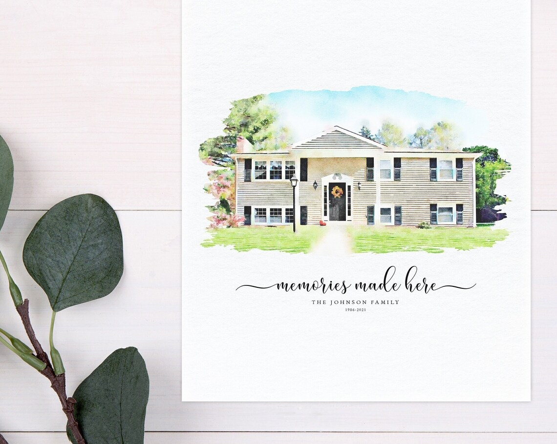 Custom House Portrait - Watercolor