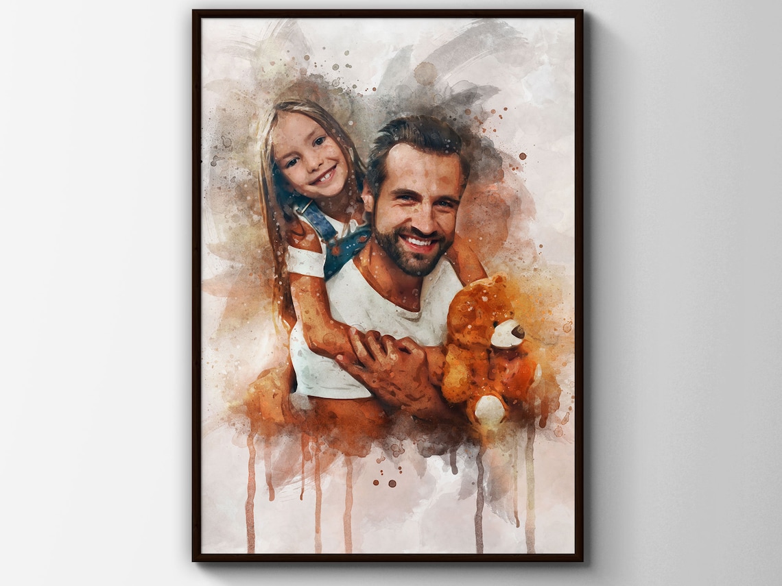 Custom Family Portrait Personalised Painting Print