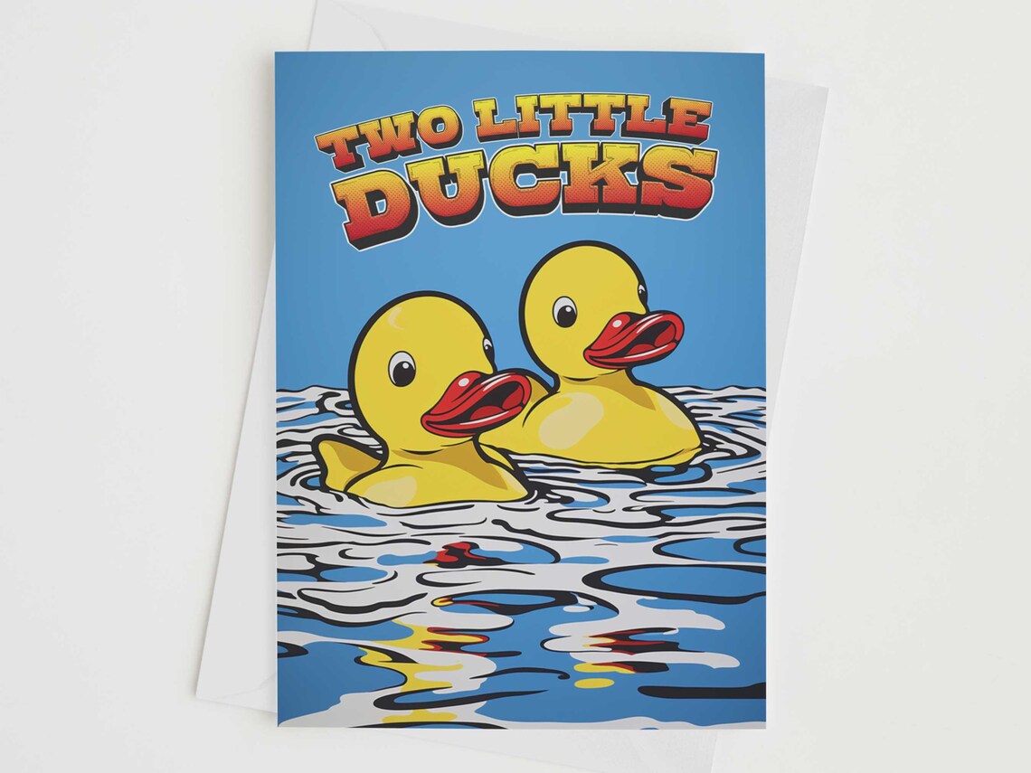 Two Little Ducks Personalised Bingo Birthday Card