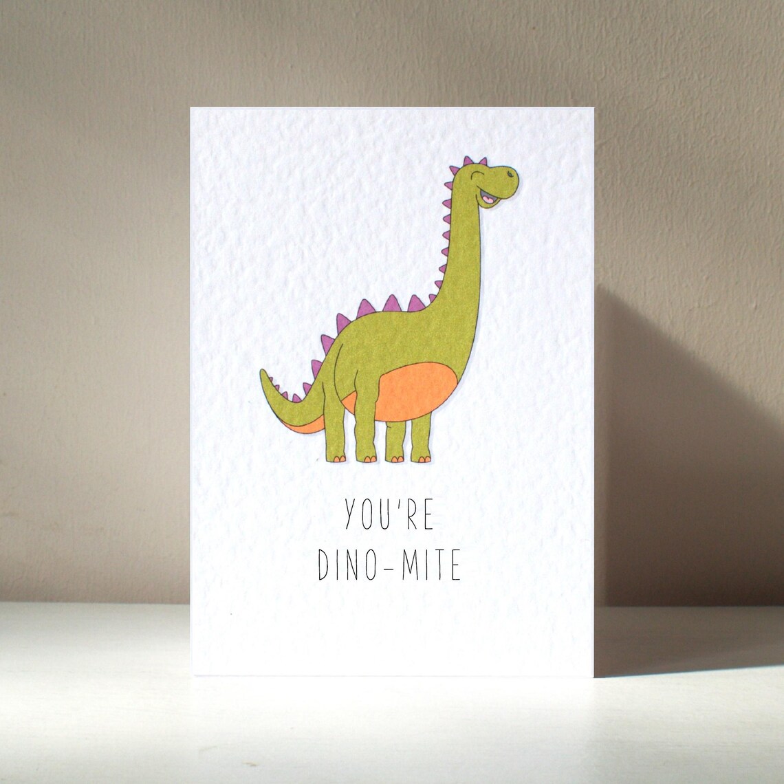 You're Dino Mite Personalized Dinosaur Greeting Card