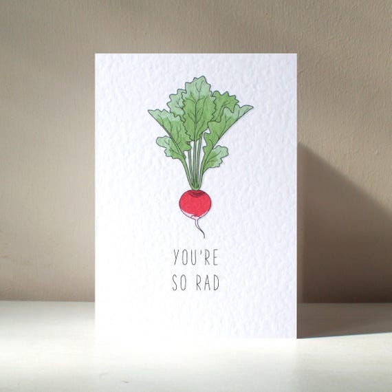 Radish Pun Personalised Funny Art Print for Love