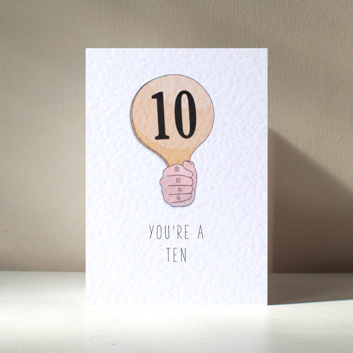 Funny Congrats You're A Ten Table Tennis Paddle Poster Card Art