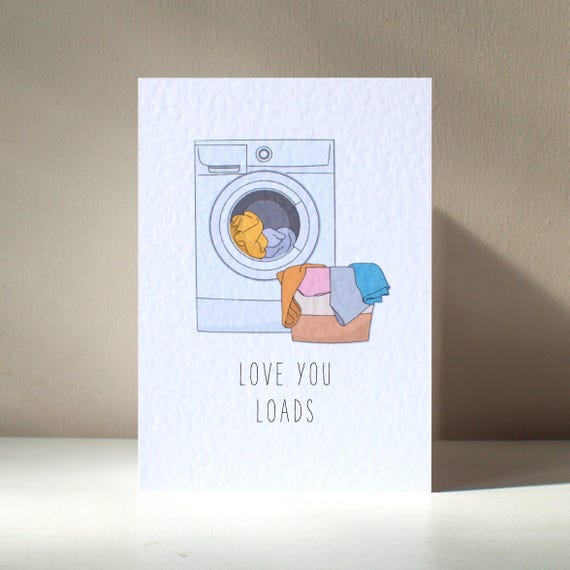 Love You Loads Personalized Funny Laundry Card
