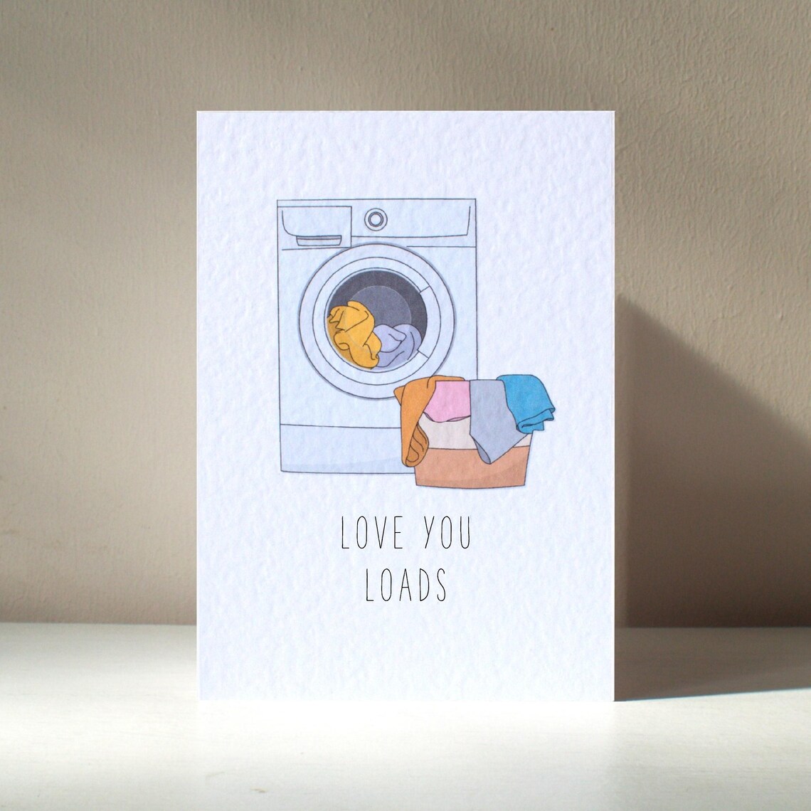 Love You Loads Personalized Funny Laundry Card