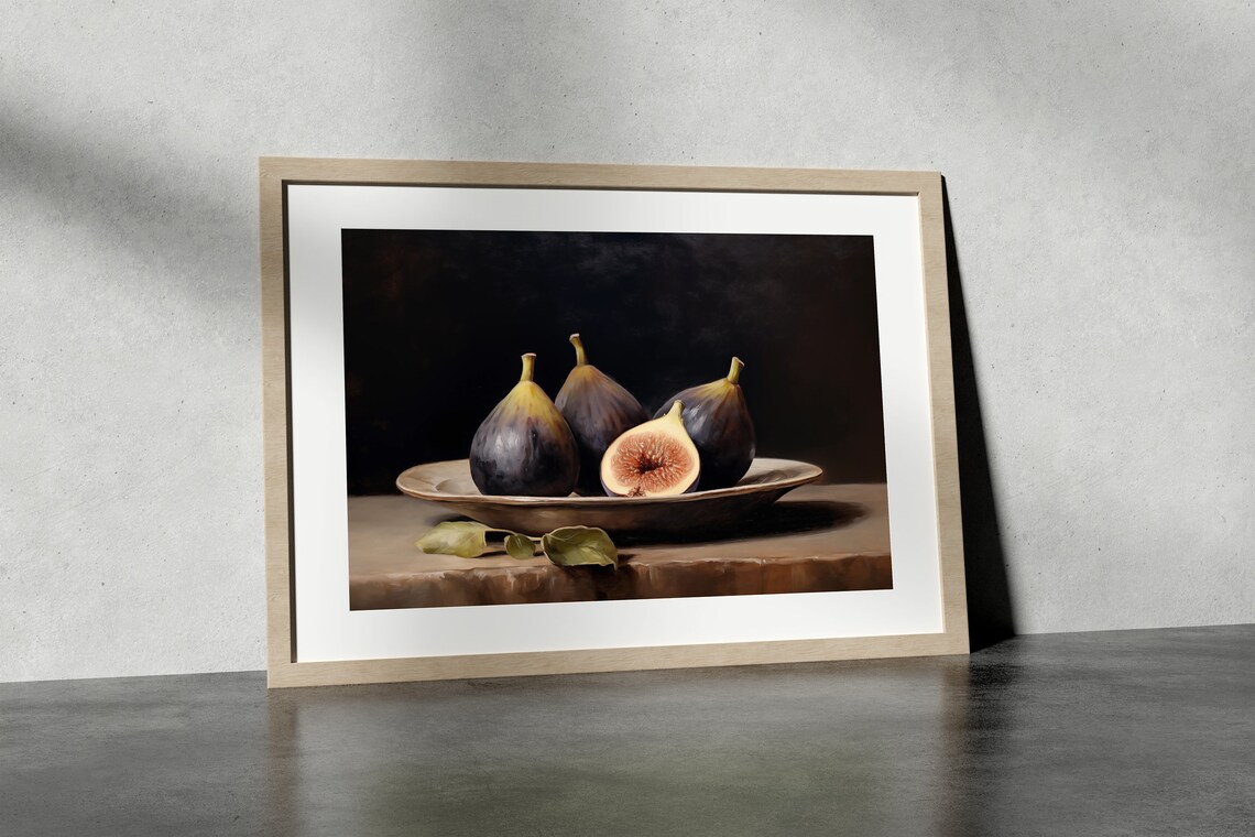 Fig Art Print, Vintage Fruit Still Life - Image 3