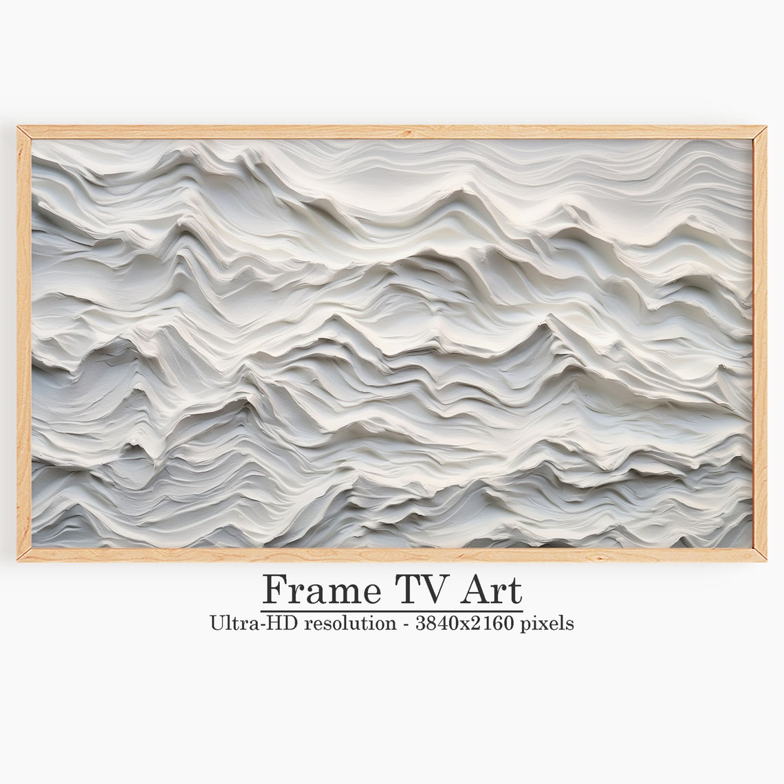 Winter Frame Tv Art Modern Painted Mountains Mountain Minimalist Print 3d Wall
