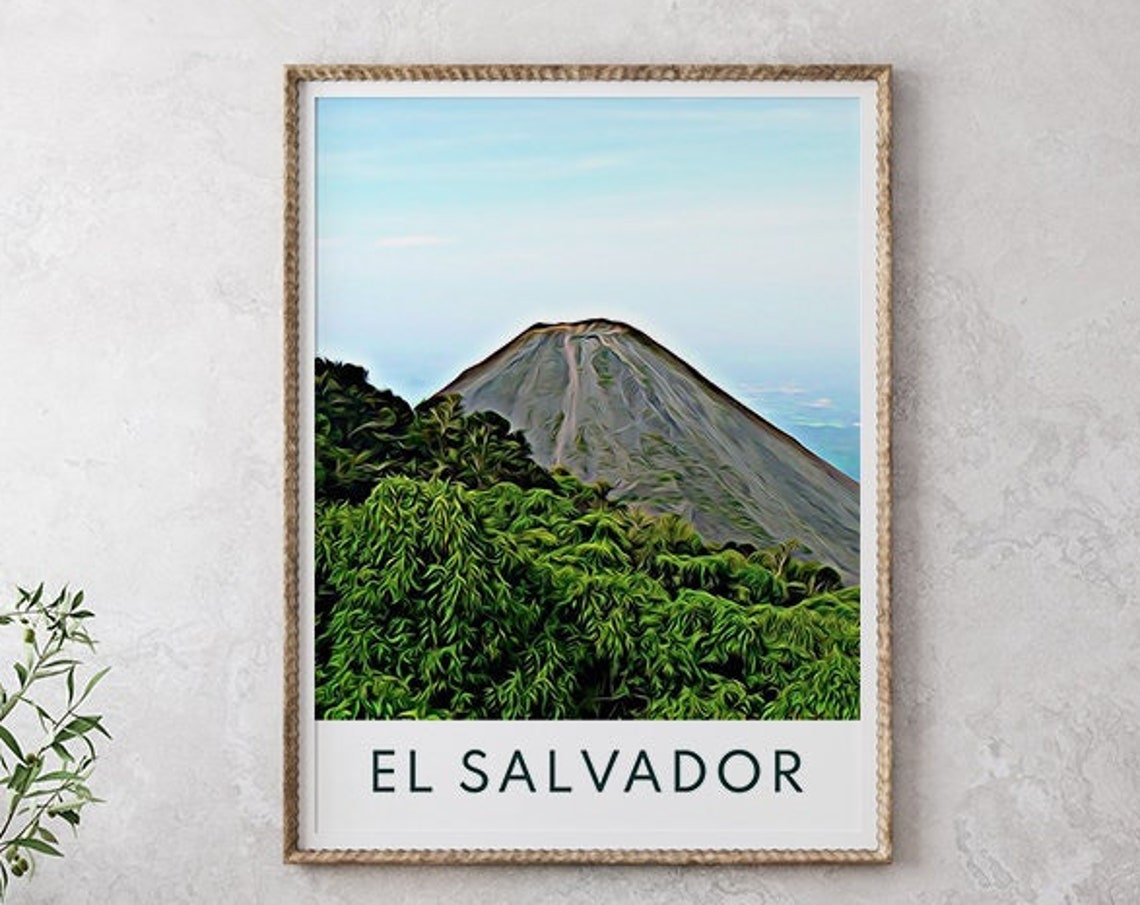 El Salvador Art El Salvador Print El Salvador El Salvador Wall Art El Salvador Poster El Salvador Gift El Salvador Art Print Travel - Image 2