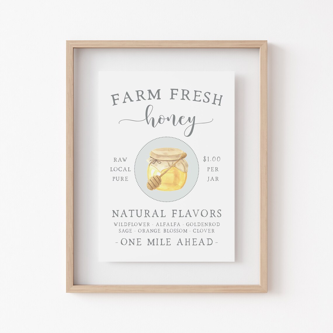 Farm Fresh Honey Summer Farmhouse Kitchen Art Print - Image 2