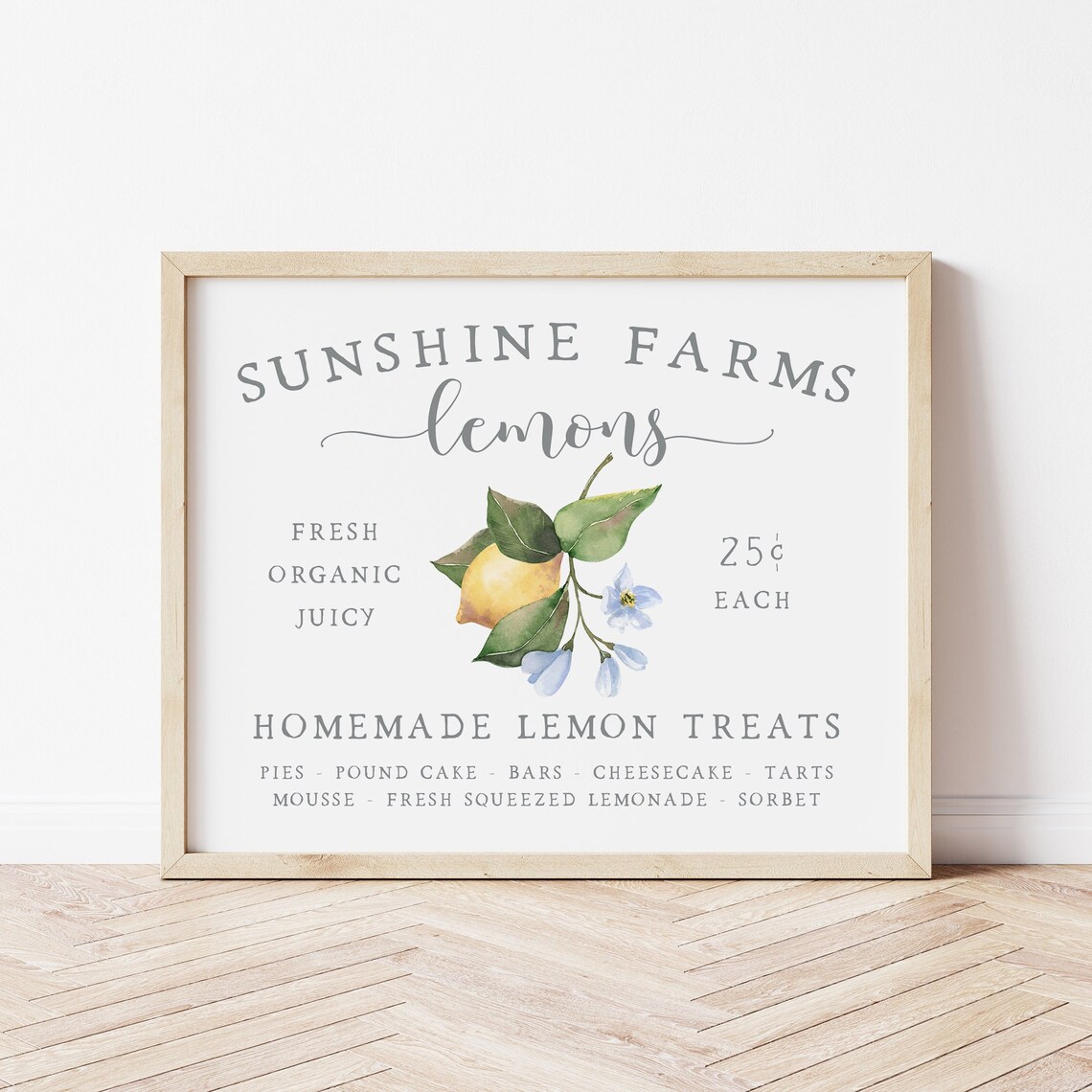 Farm Fresh Lemons Summer Kitchen Art Print - Image 5