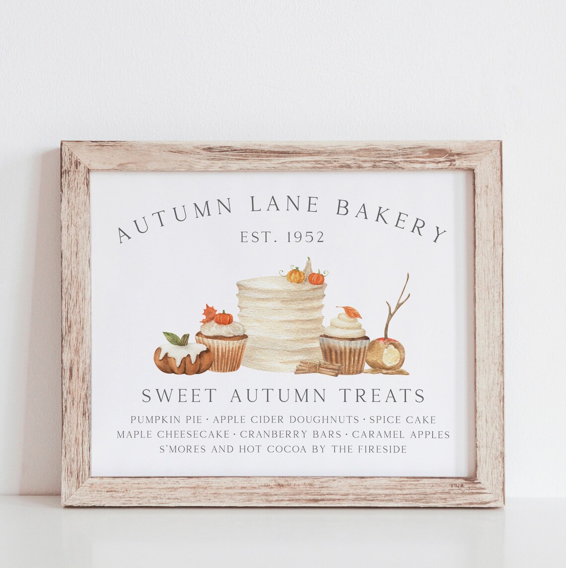 Vintage Autumn Bakery Sign Art Print, Fall Farmhouse - Image 2