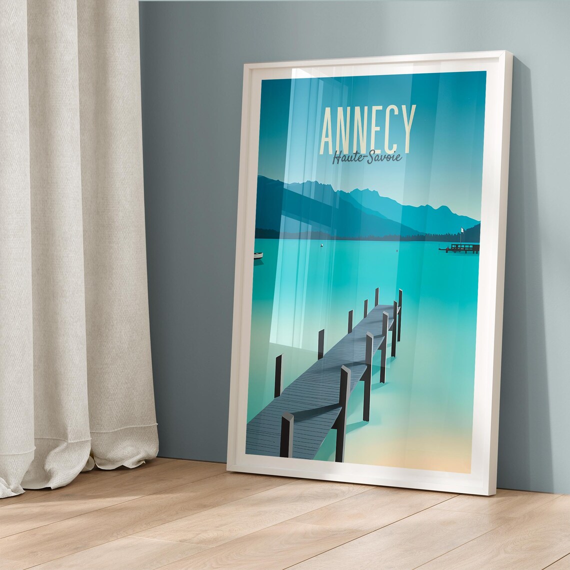 Annecy France Vintage Travel Poster, Alpine Landscape - Image 5