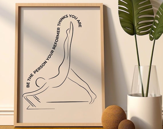 Reformer Pilates Quote Poster Wall Art Print Studio Decor Gift For Lovers Home