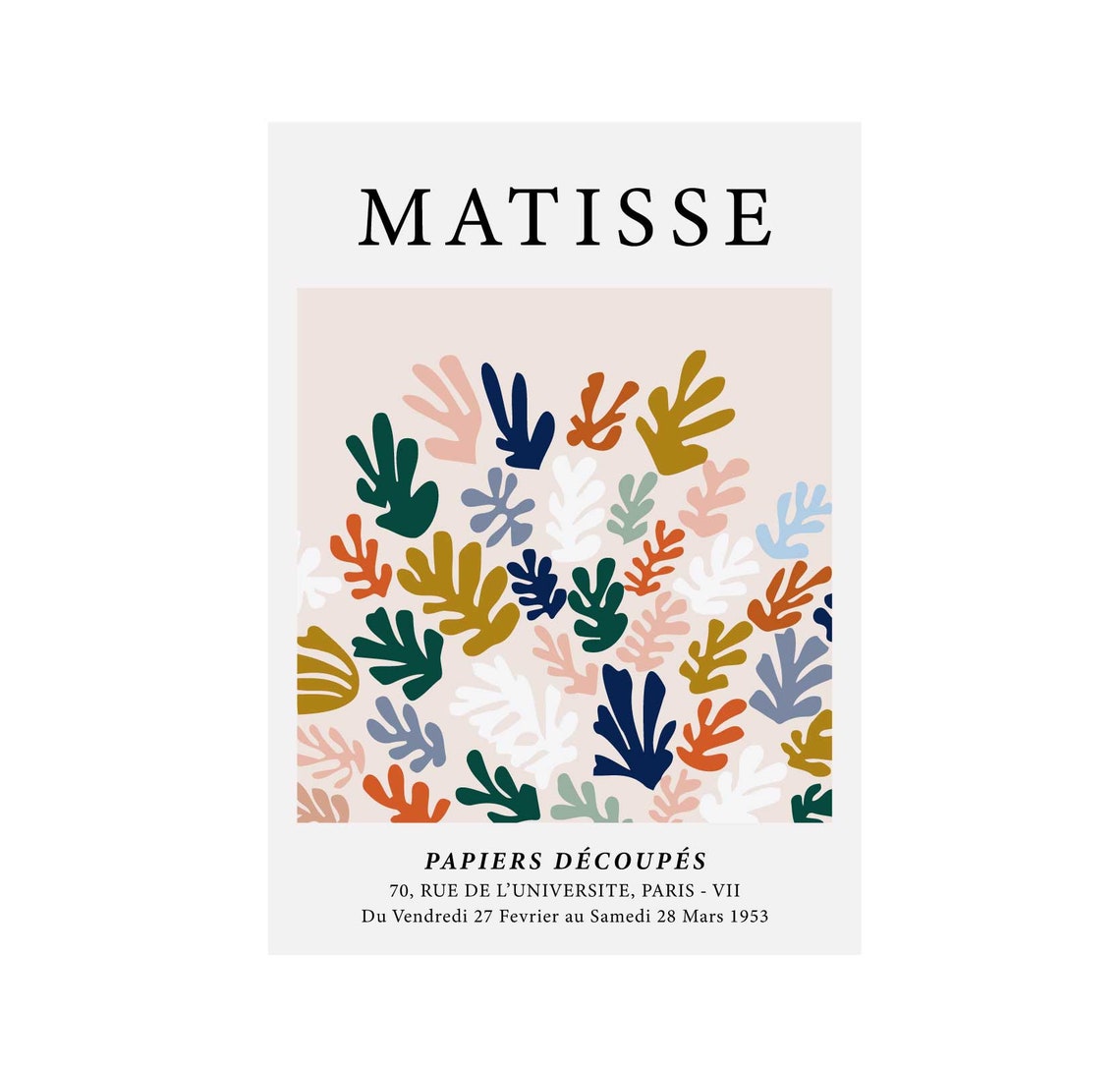 Matisse Papiers Decoupes Art Print Poster Matisse Cut Outs Matisse Art Vintage Wall Art Pastel Coloured Prints Papiers Dcoups - Image 2