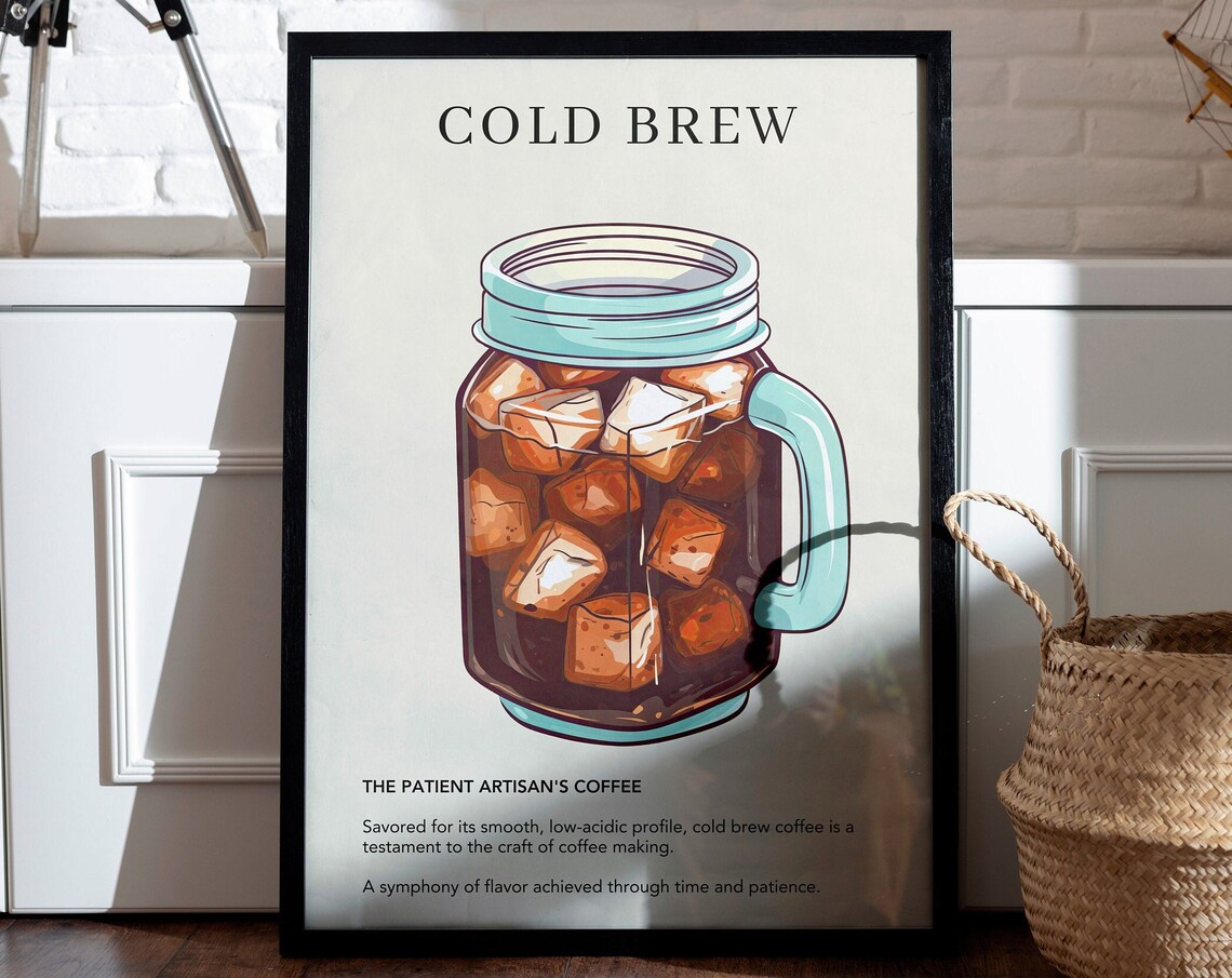 Cold Brew Coffee Retro Kitchen Art Print