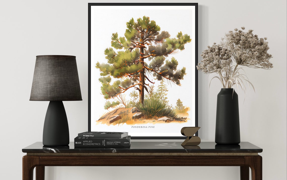Ponderosa Pine Tree Art Print Ponderosa Pine Tree Wall Art Poster - Image 3