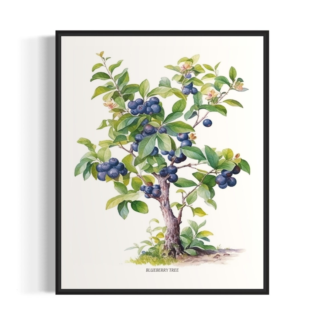 Blueberry Tree Art Print Blueberry Tree Wall Art Poster