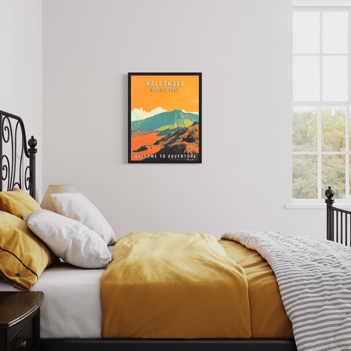 Haleakala Natinal Park Volcano Crater Sunset Vintage Travel Poster - Image 3
