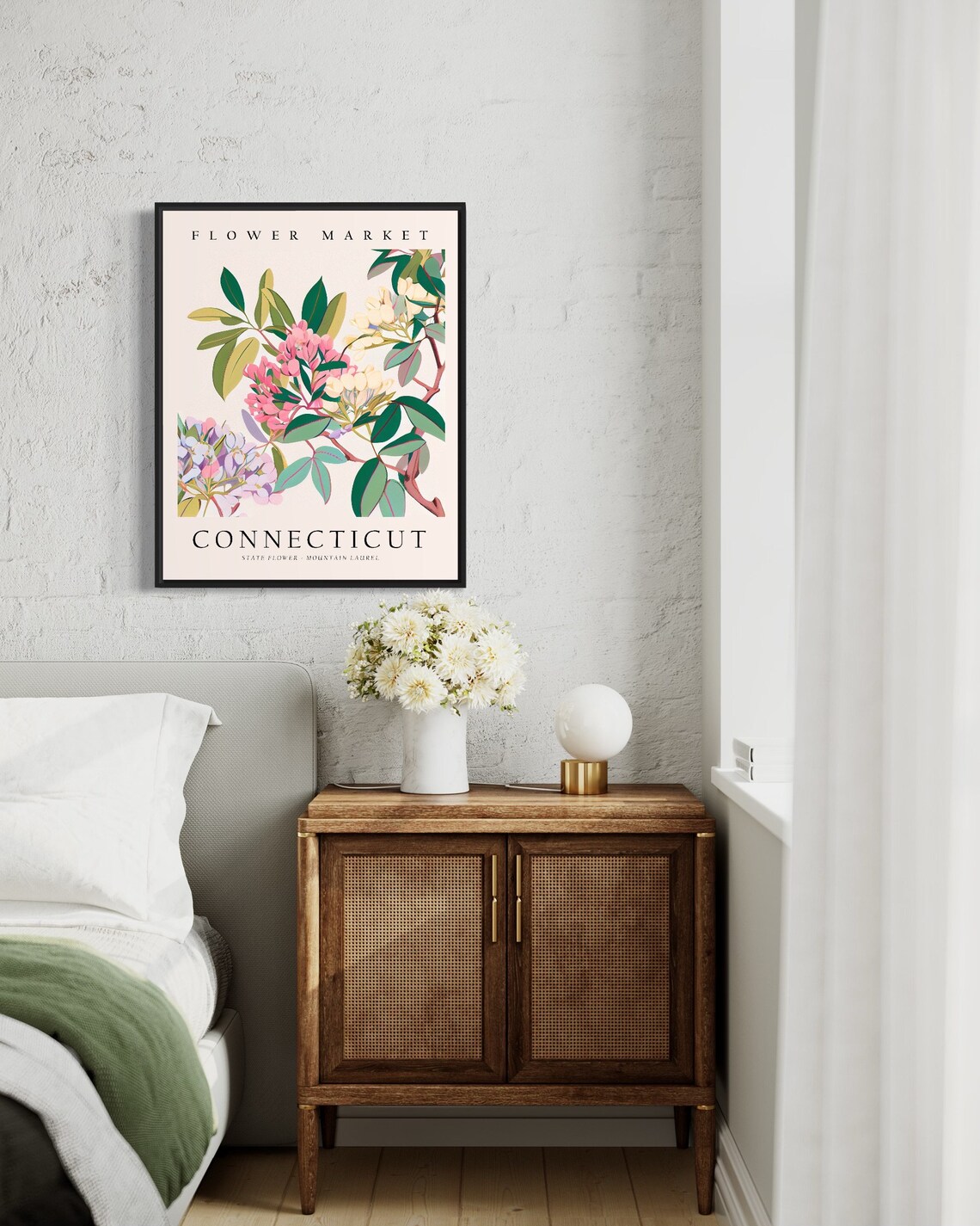 Connecticut Mountain Laurel Botanical Art Print, 1960s - Image 3
