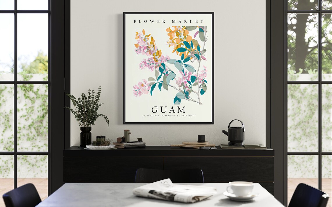 Guam State Flower Bougainvillea Spectabilis Art Print - Image 2