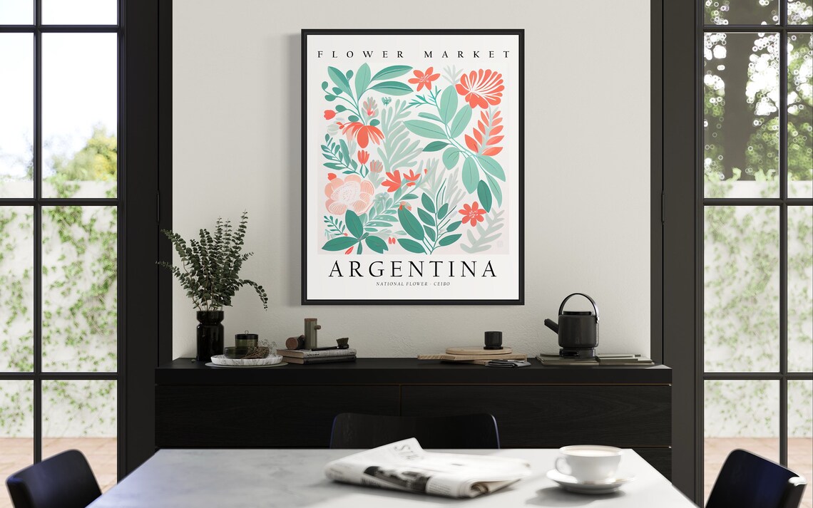Argentina National Flower Ceibo Botanical Art Print - Image 2