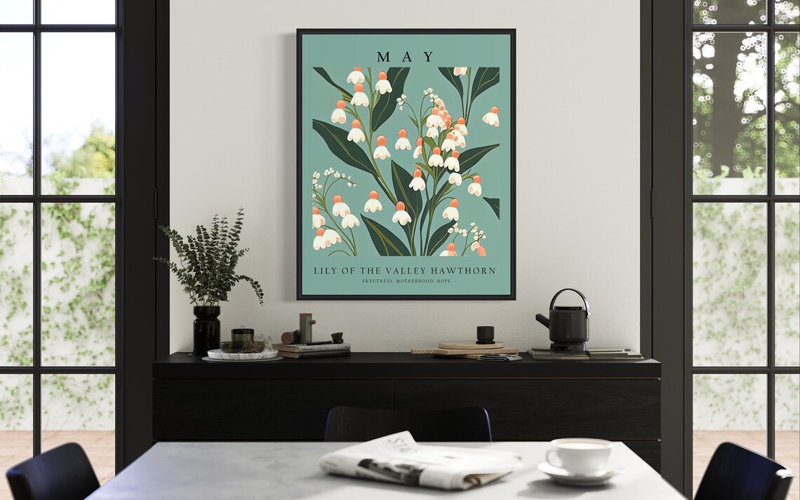 May Flower Market Poster, Lily and Hawthorn - Image 3