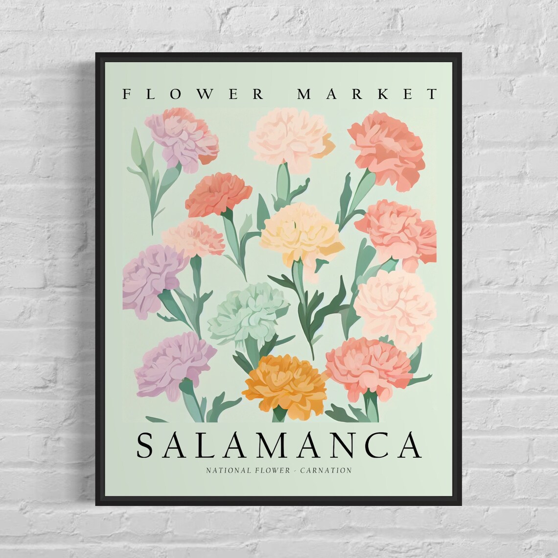 Salamanca Spain Flower Market, Carnation Poster