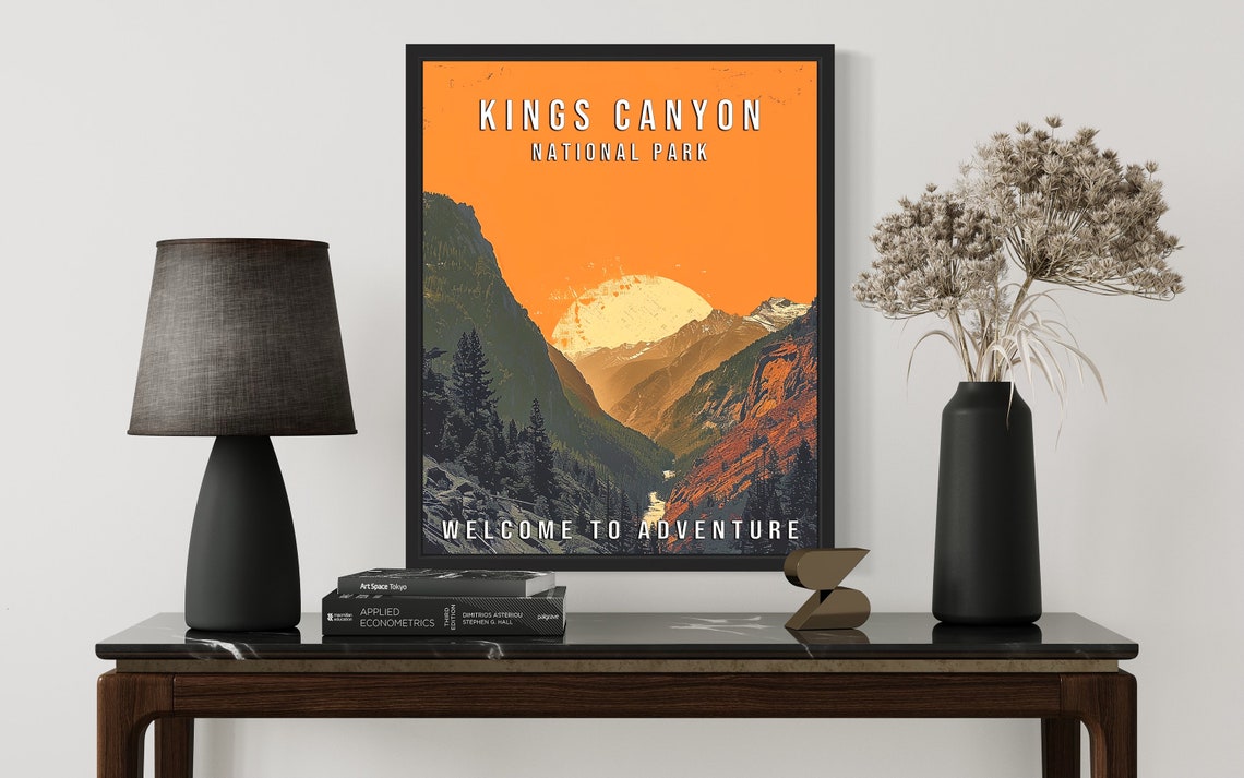 Kings Canyon National Park California Valley Sunset Travel Poster - Image 3