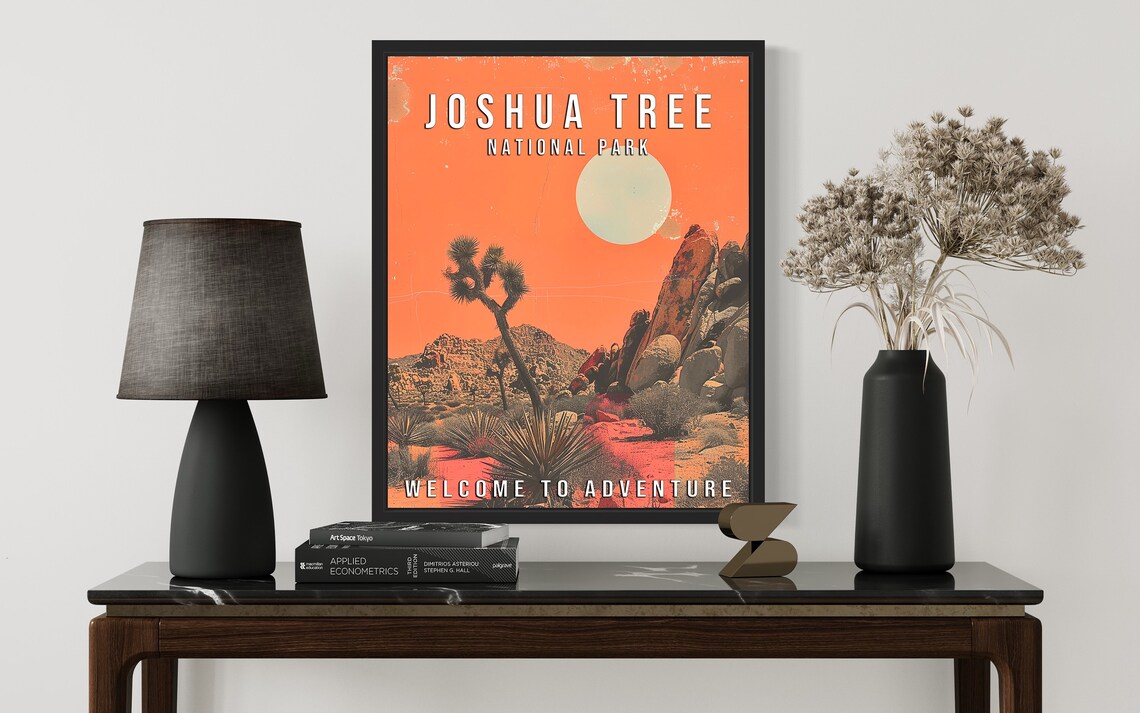 Joshua Tree National Park Desert Sunset Vintage Art Vintage Poster - Image 3