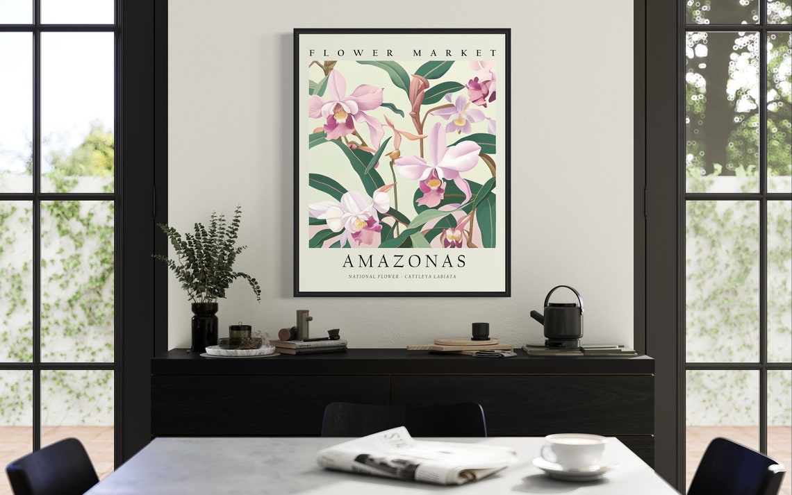 Amazonas Brazil Flower Market Art Print Amazonas Flower Poster Wall Art - Image 3