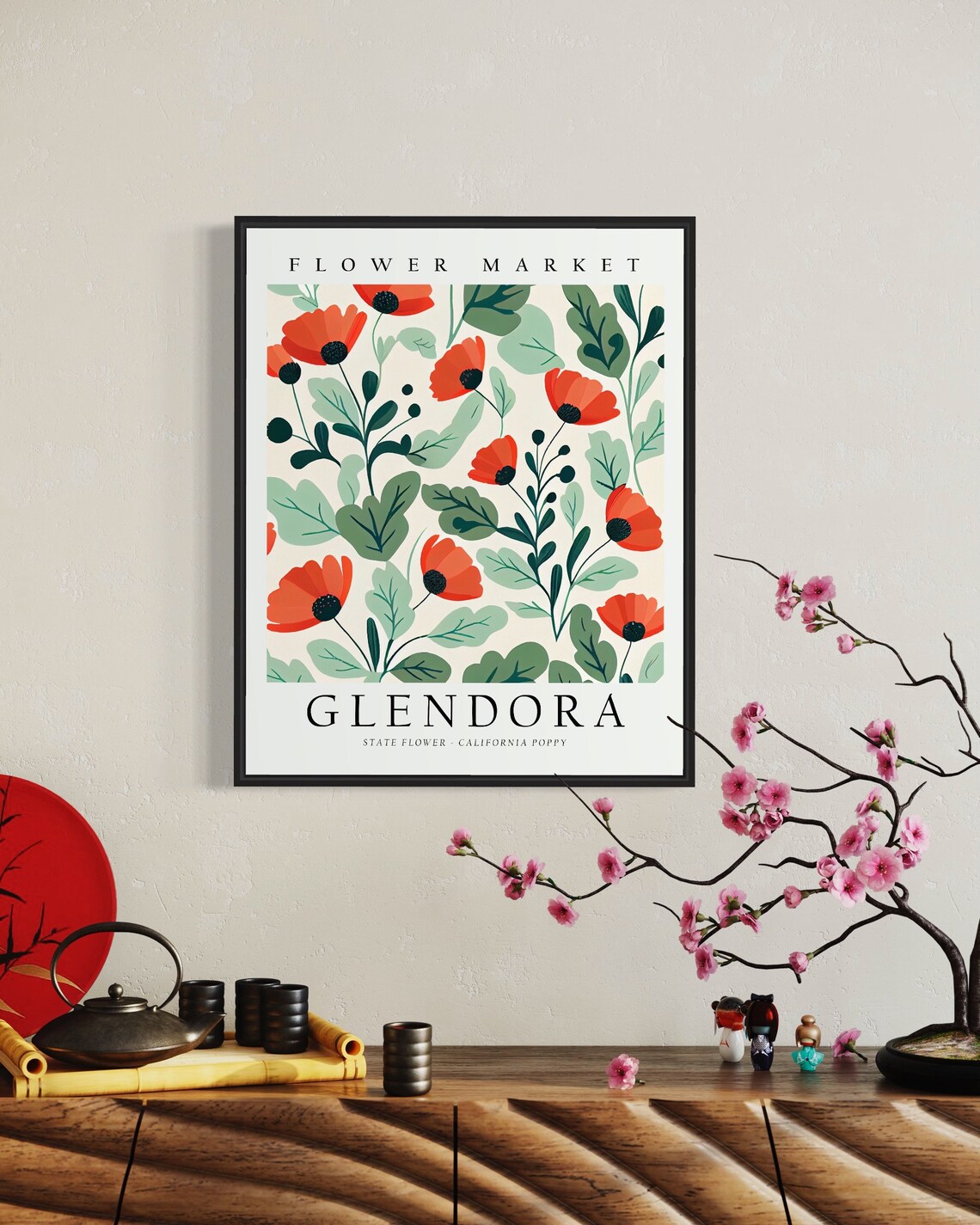 Glendora California Flower Market, Botanical Art Print - Image 2