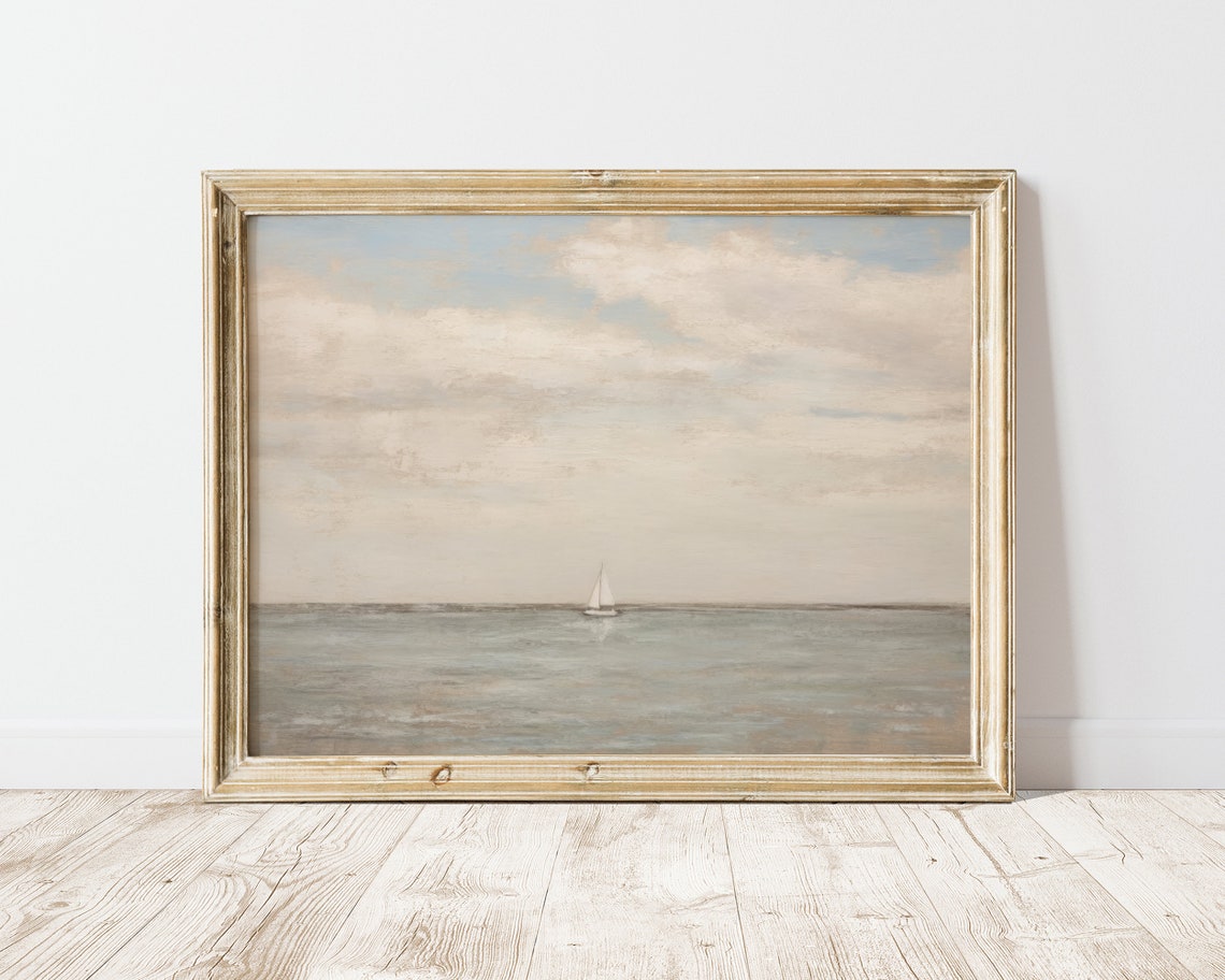 Coastal Print Seascape Painting Coastal Wall Art Print Seascape Art Print Ocean Oil Painting Coastal Painting Art - Image 2